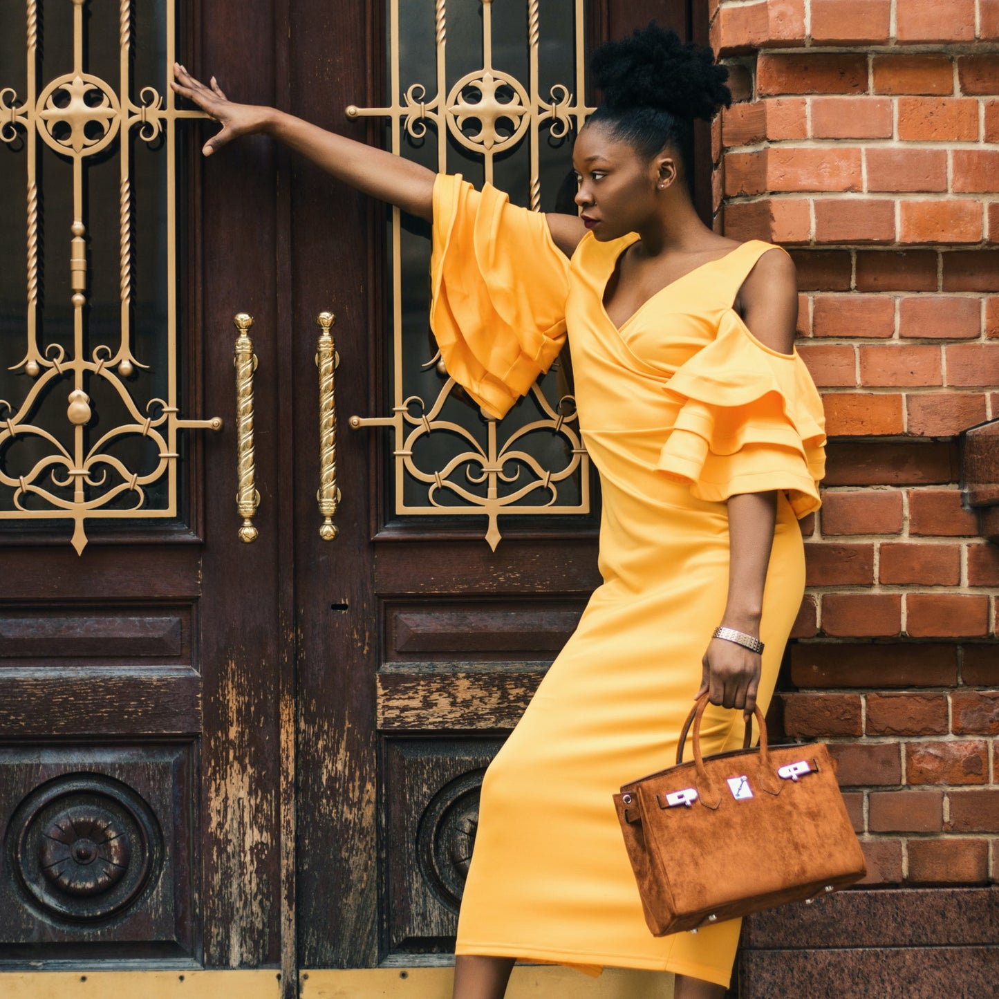 Brown Suede Handbag