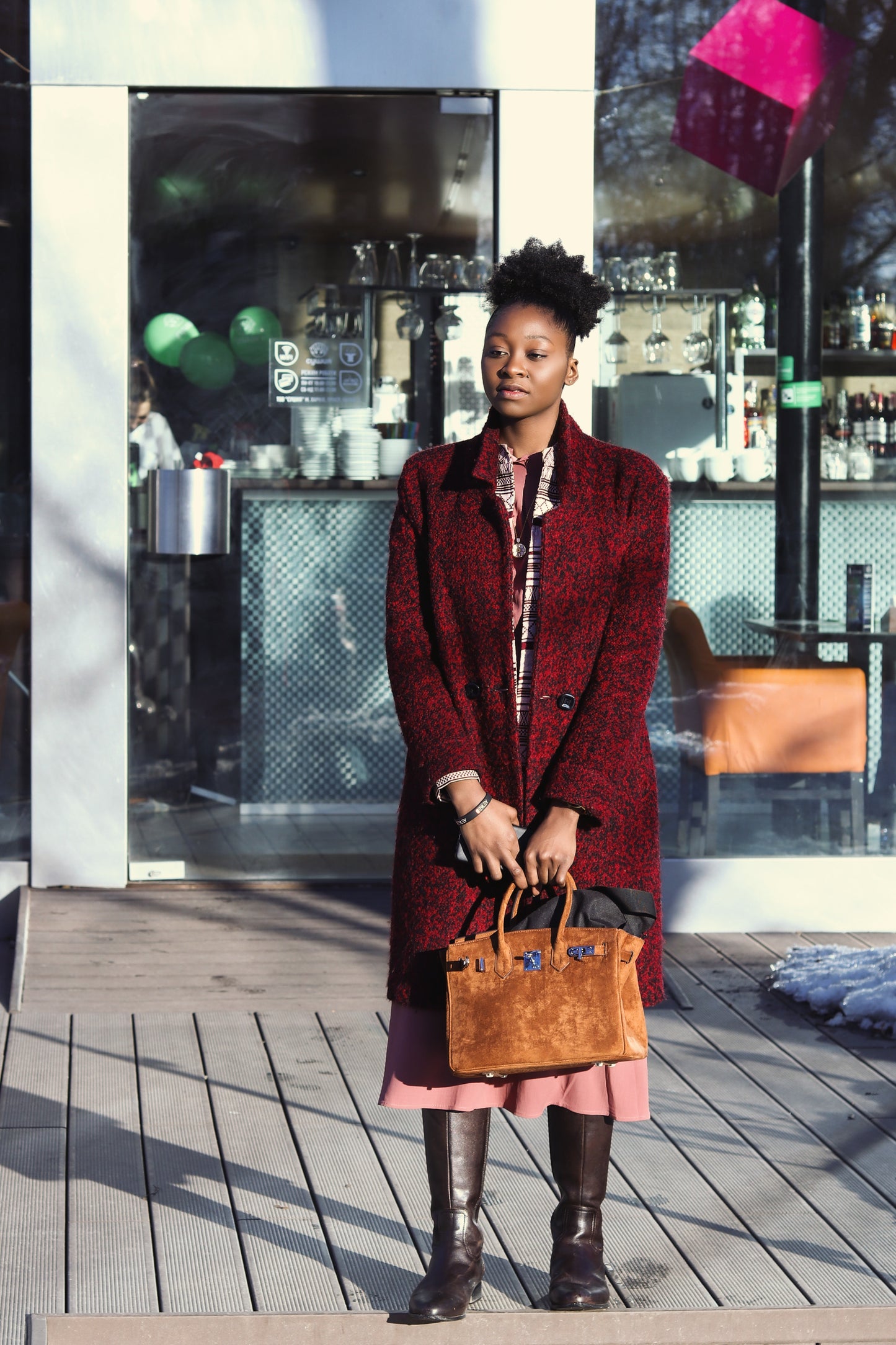 Brown Suede Handbag