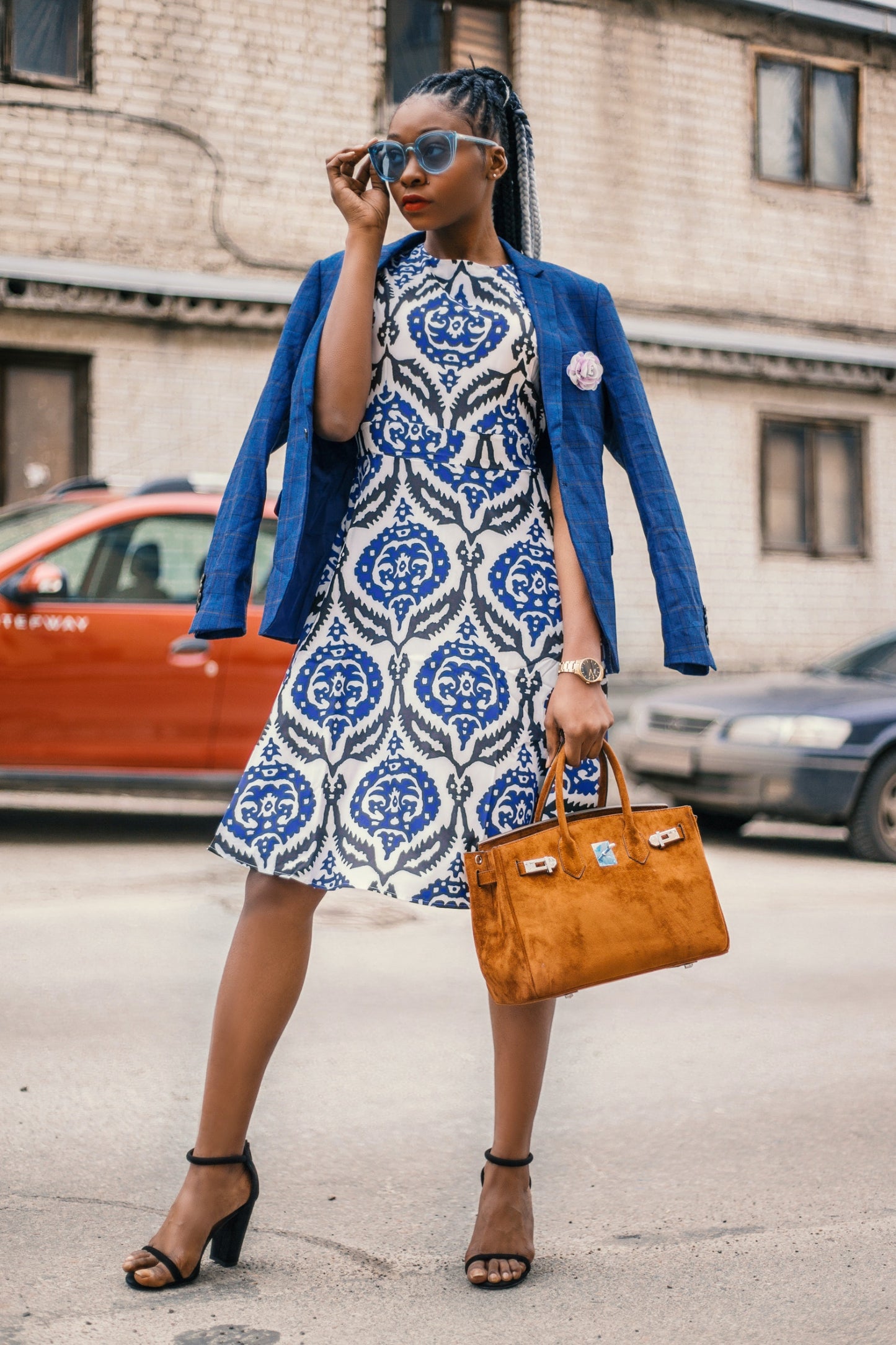 Brown Suede Handbag